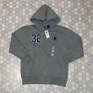 Gap Kid’s Grey Football Hoodie - Size XL